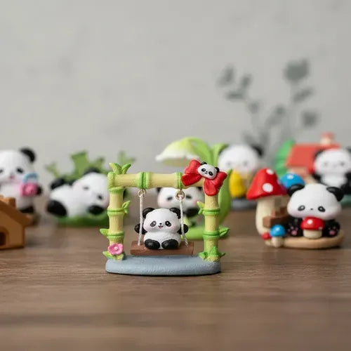 Figura Sorpresa Ositos Panda Con Escenario Kl926 Shine