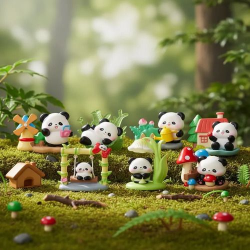 Figura Sorpresa Ositos Panda Con Escenario Kl926 Shine