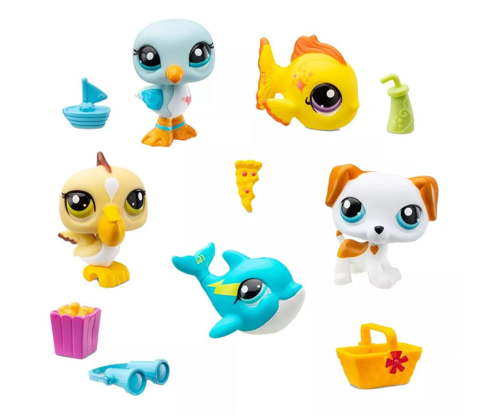 New Littlest Pet Shop Set de 05 mini mascotas 00517