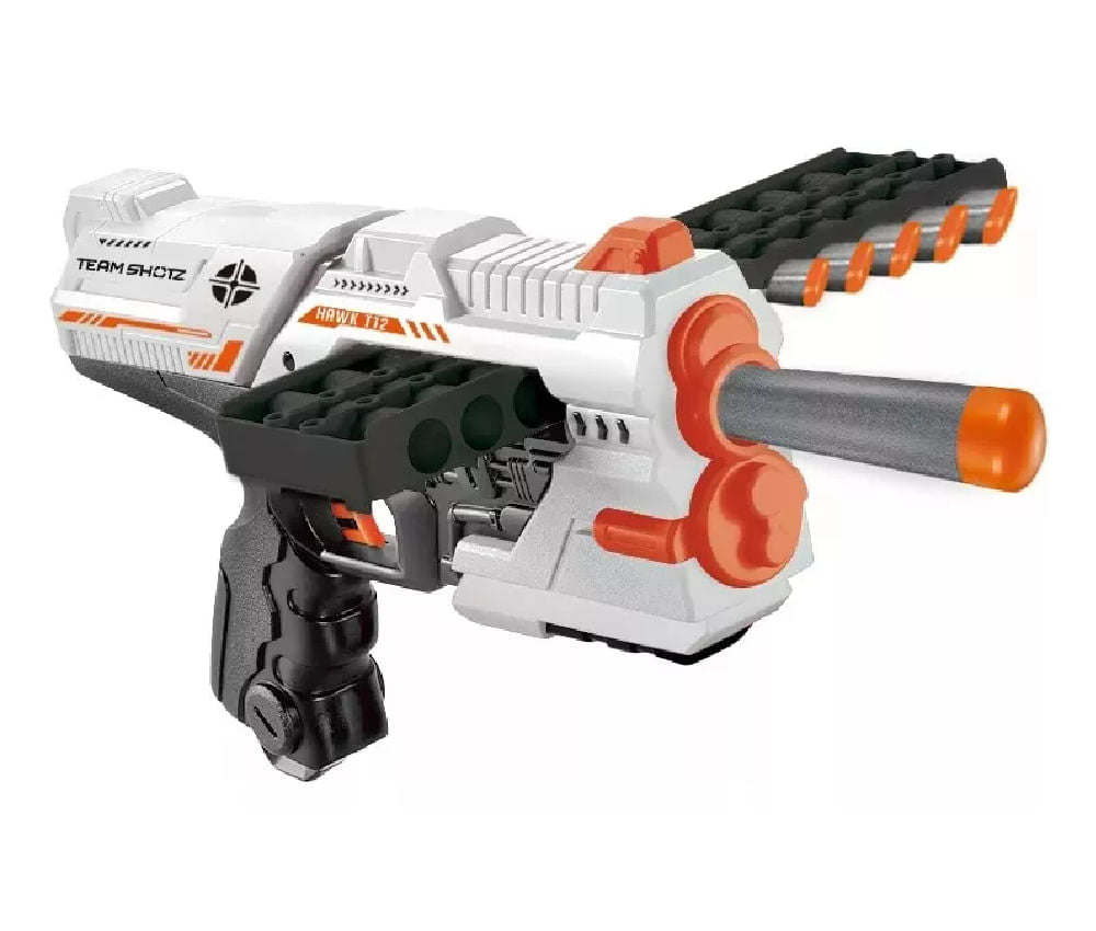 Team Shotz Arma Hawk T12 con 16 dardos de espuma TS004 1905