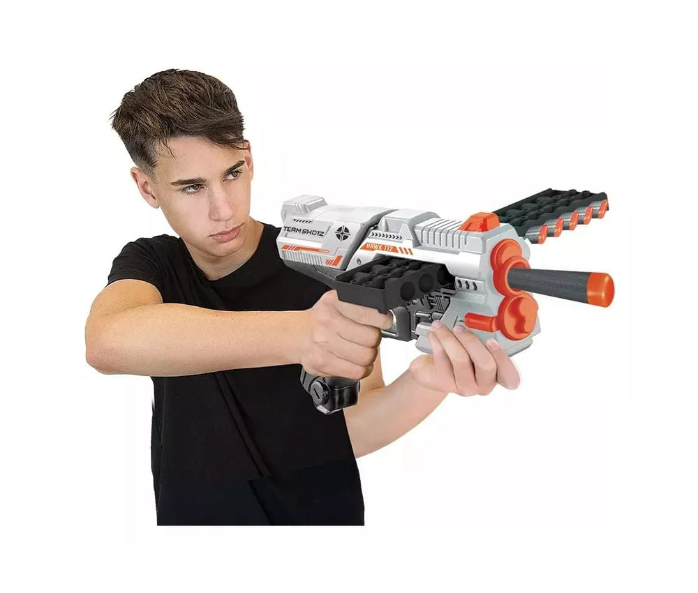 Team Shotz Arma Hawk T12 con 16 dardos de espuma TS004 1905