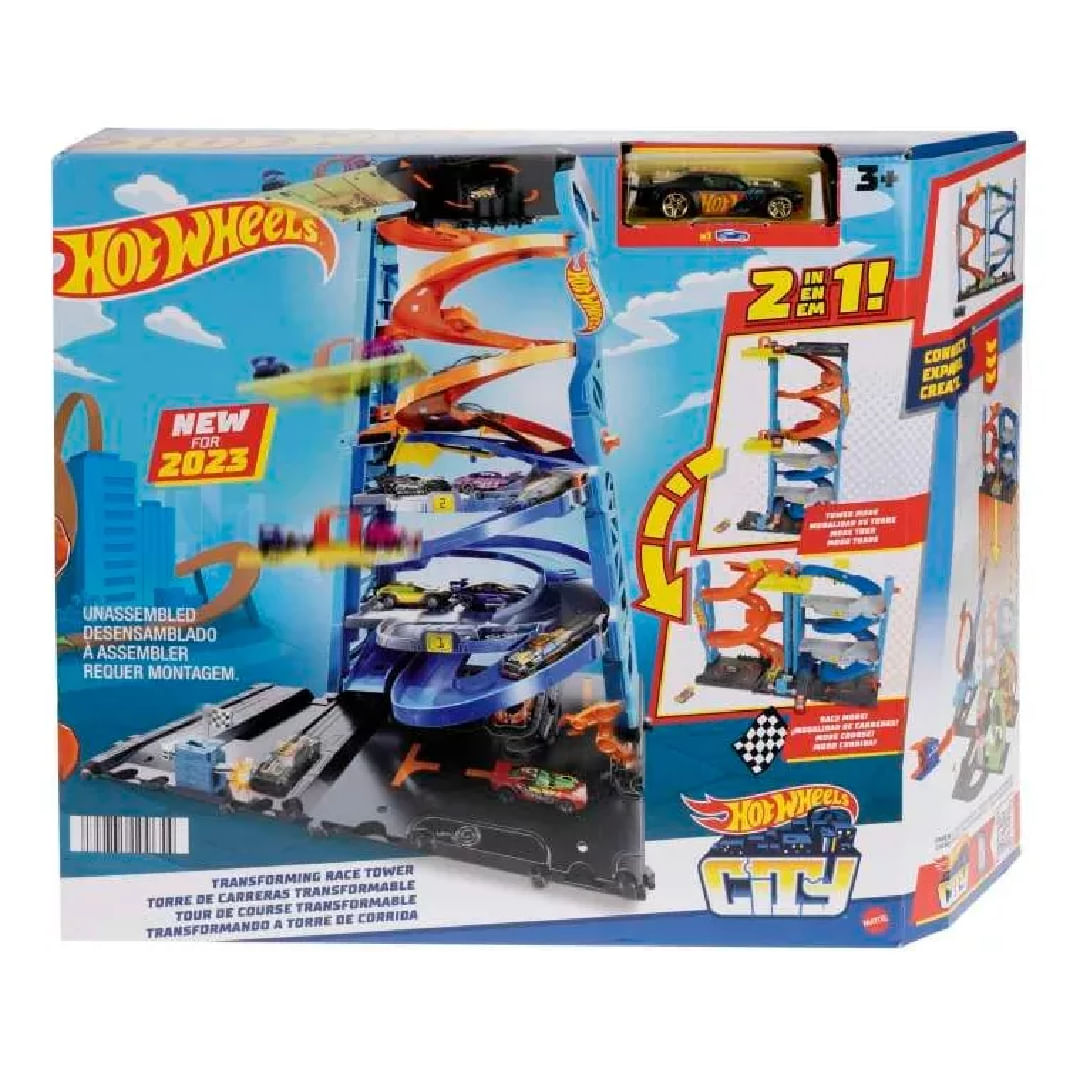 Hot Wheels City 2 in 1 Torre de Carreras HKX43