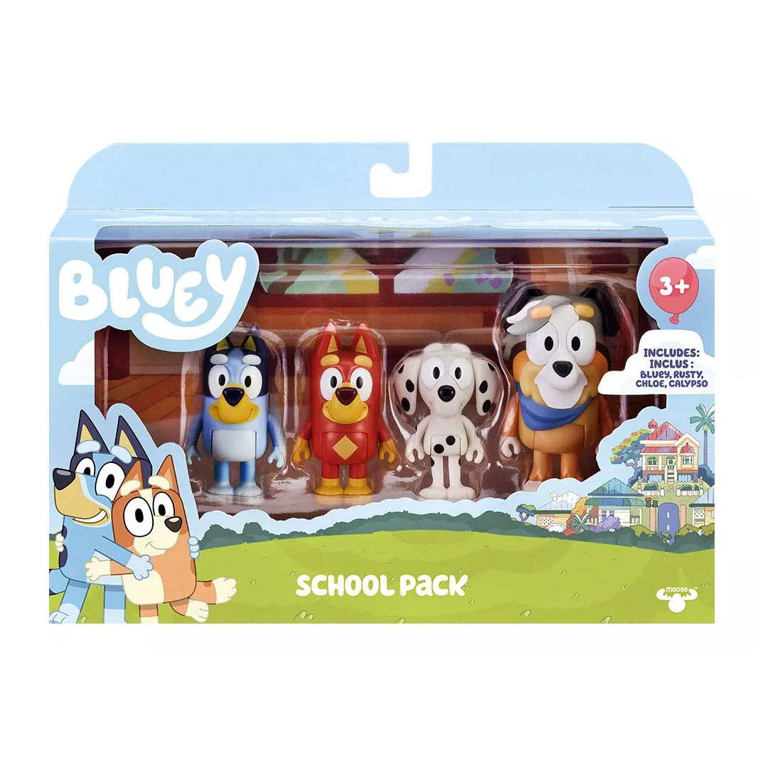 Bluey Pack de cuatro figuras con accesorios 17366