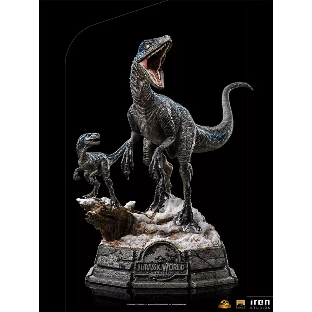 IRON STUDIOS BLUE AND BETA DELUXE - JURASSIC WORLD:  DOMINION - ART SCALE 1/10 UNIVJP69722-10