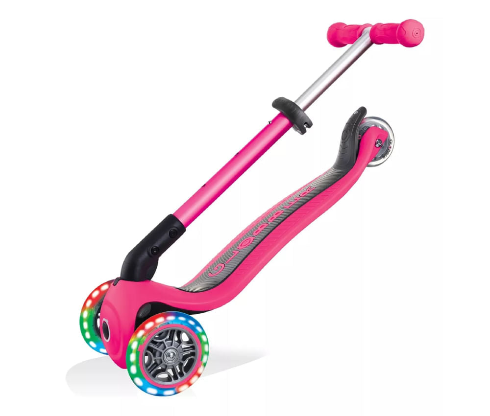 Globber Monopatin Junior plegable Lights Neon Pink 437-110