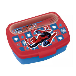 Sandwichera rectangular + cubiertos Spiderman 1297