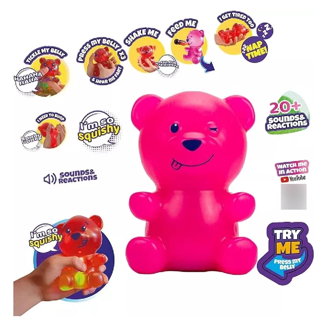 GUMMYMALS MASCOTA INTERACTIVA OSO ROSA GUM001-P