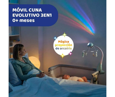 Chicco First Dreams Rainbow cot mobile celeste 0M+ 00011041200000