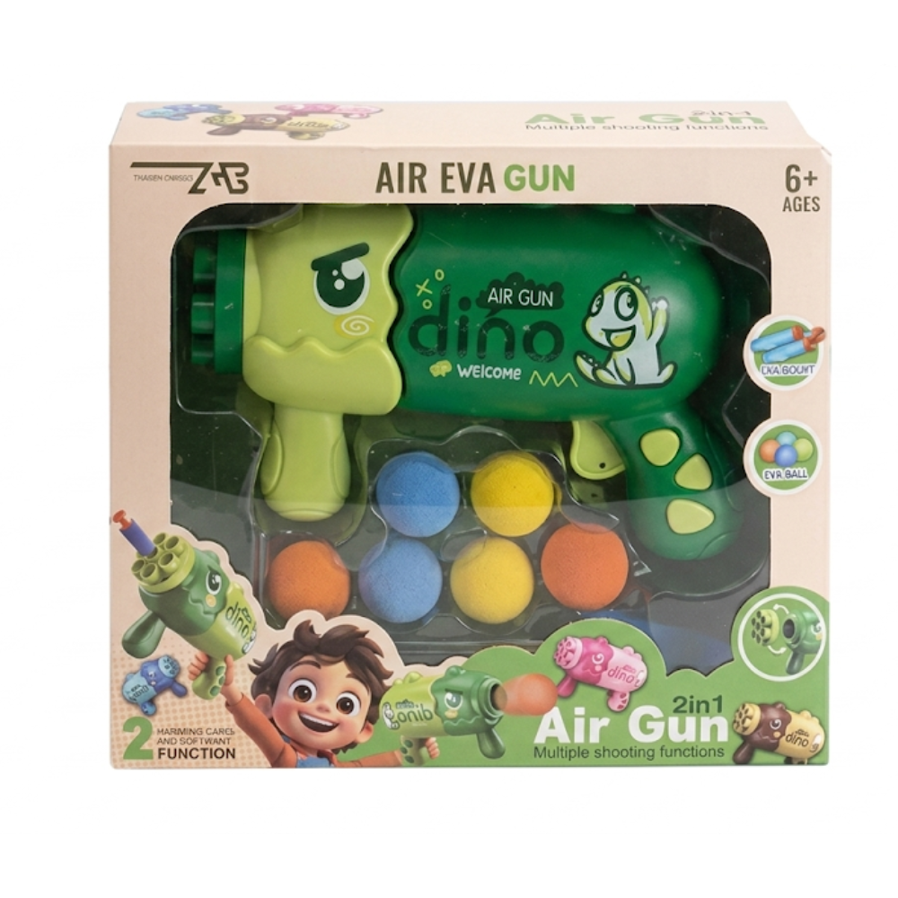 Pistola Dino Lanza Pelotas Air Eva Gun 2 En 1 3104579