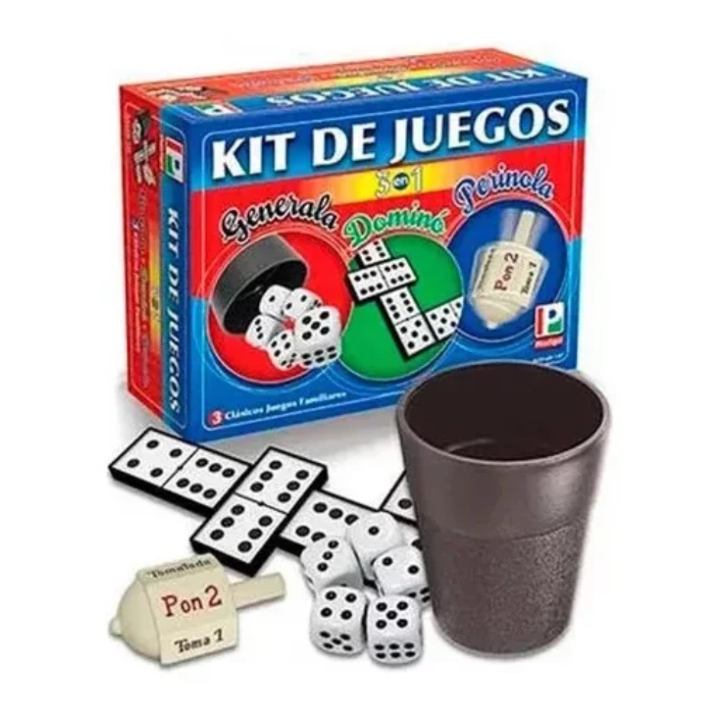 Kit De Juegos 3 En 1 Domino Generala Perinola 147