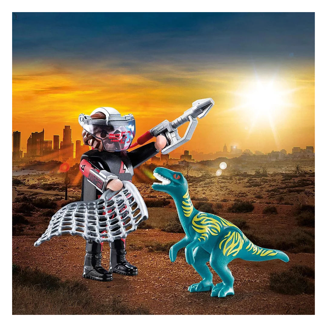 Playmobil Duo Pack Velociraptor Y Saqueador 70693