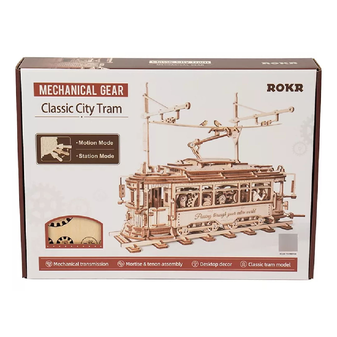 Robotime Puzzle 3d Tranvia Urbano Clasico Lk801 Rokr