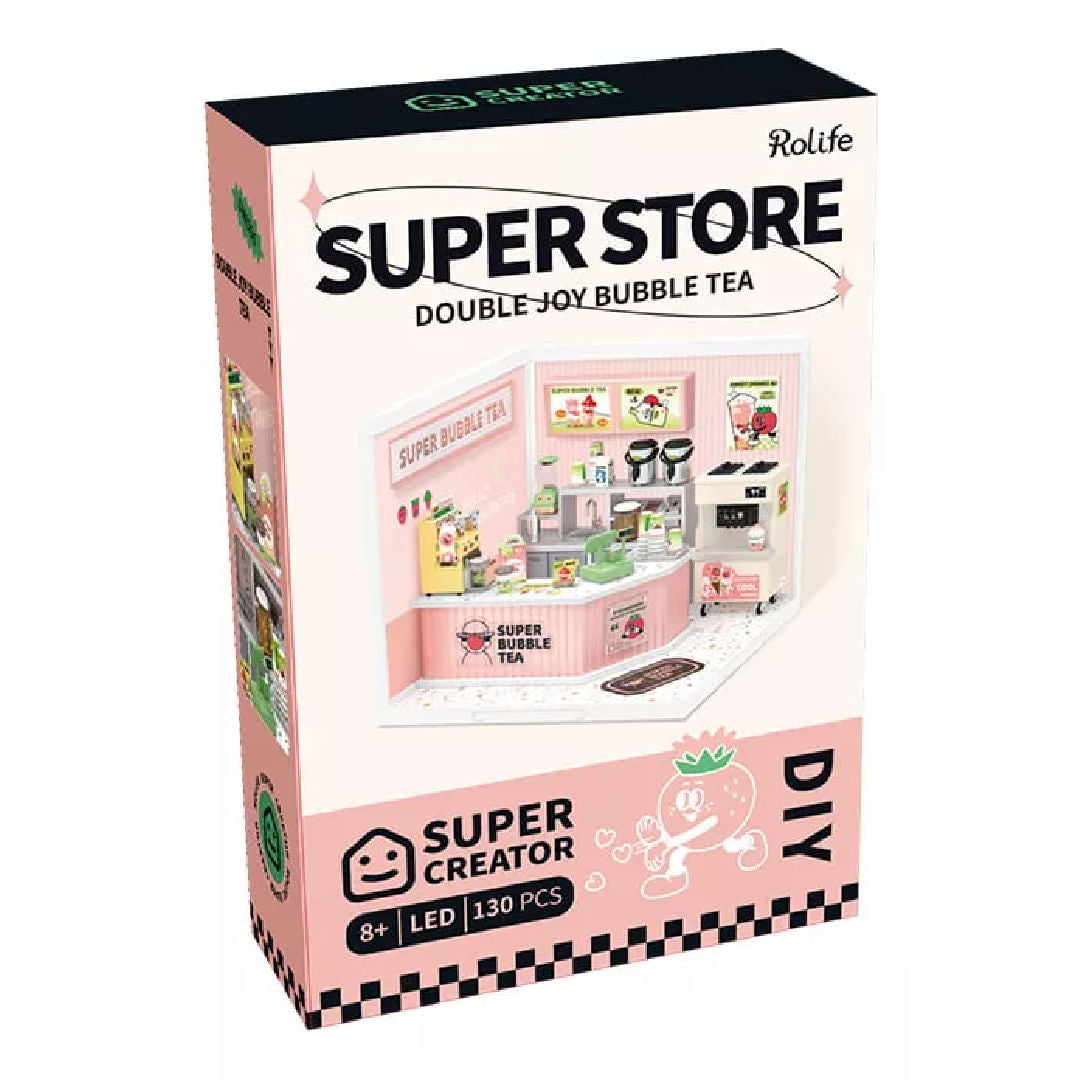 Robotime Puzzle 3d Cafeferia De Bubble Tea Double Joy Dw006