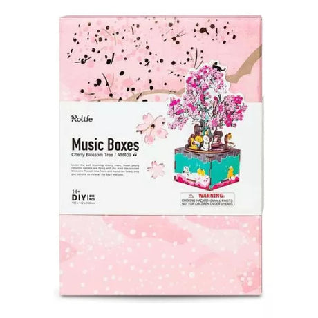 Robotime Puzzle 3d Caja De Musica De Cerezo En Flor Am409
