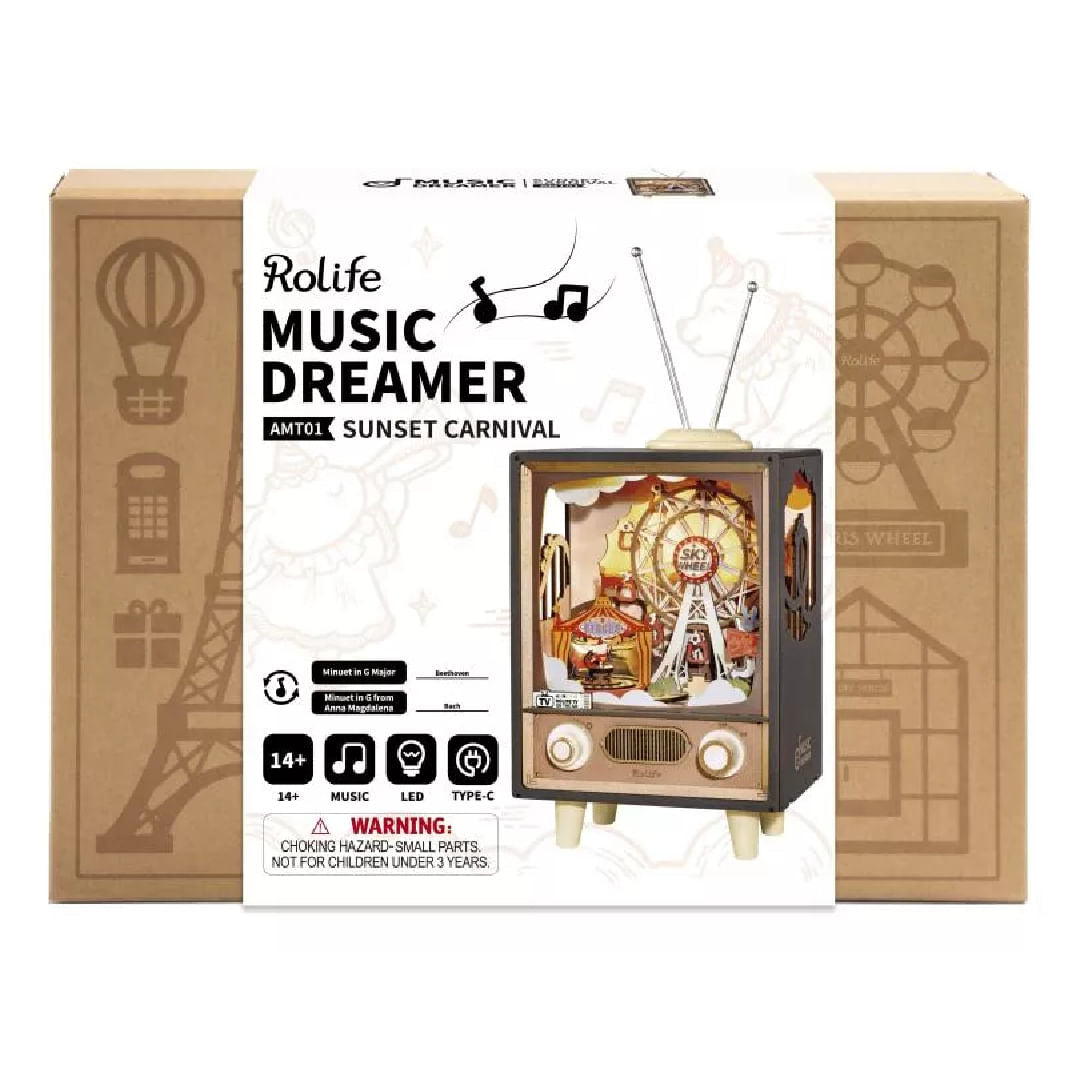 Robotime Puzzle 3d Carnaval Al Atardecer Amt01 Rolife