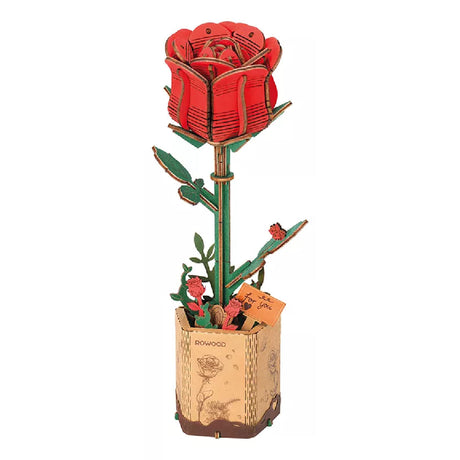 Robotime Puzzle 3d Rosa Roja Tw042 Rowood