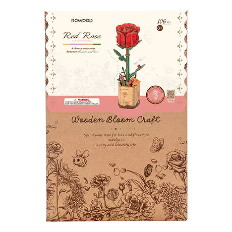Robotime Puzzle 3d Rosa Roja Tw042 Rowood