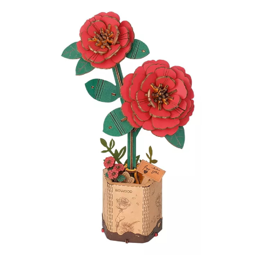 Robotime Puzzle 3D Camelia Roja Tw031 Rowood