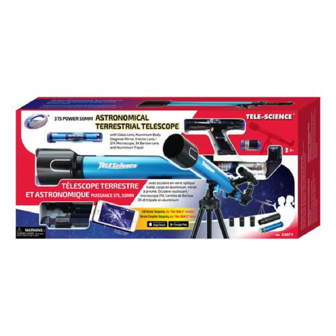 EASTCOLIGHT TELESCOPIO ASTRONoMICO TERRESTRE 375 POWER 50MM CON TRiPODE 23071