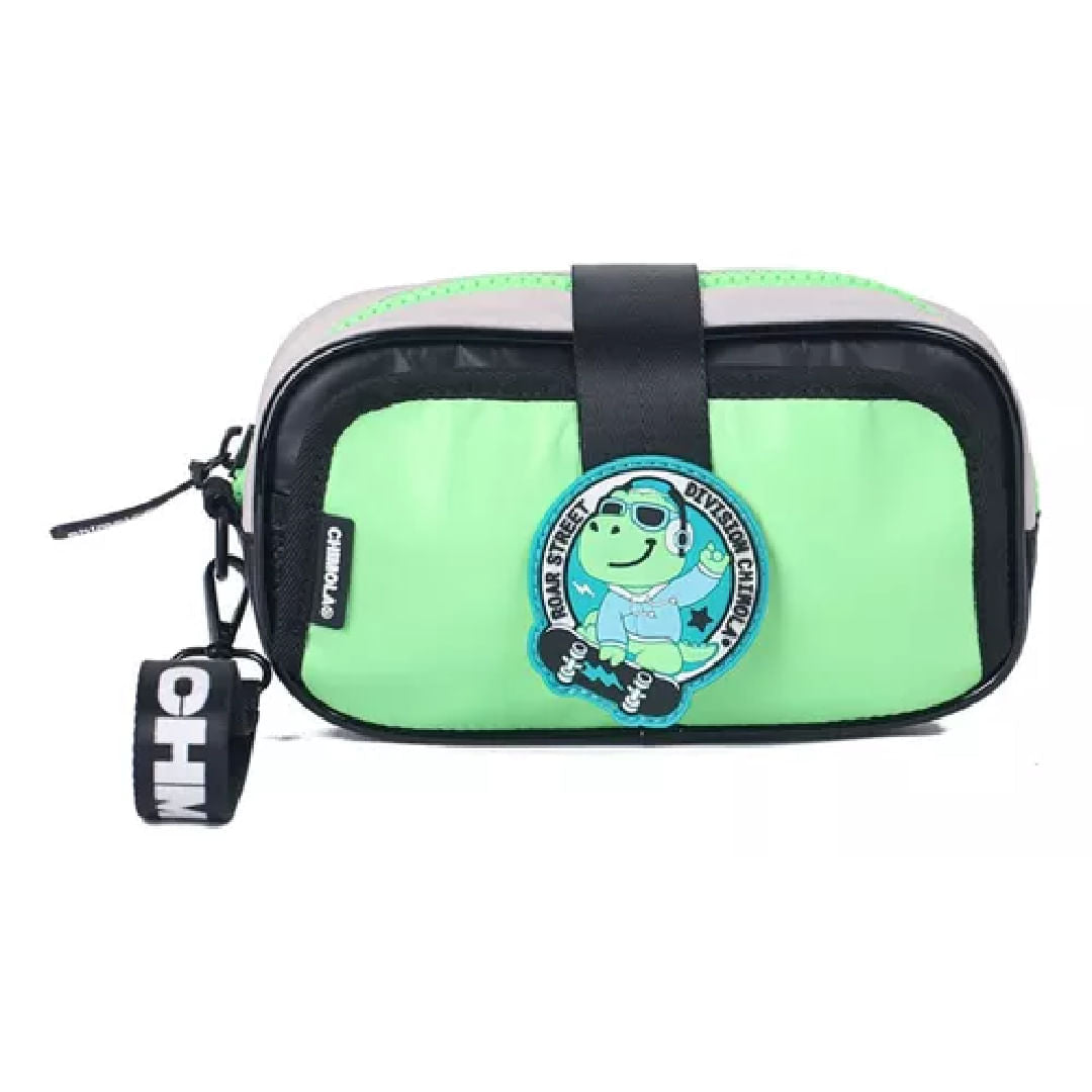 Chimola Cartuchera Colorblock Boy Dino Gray FS72
