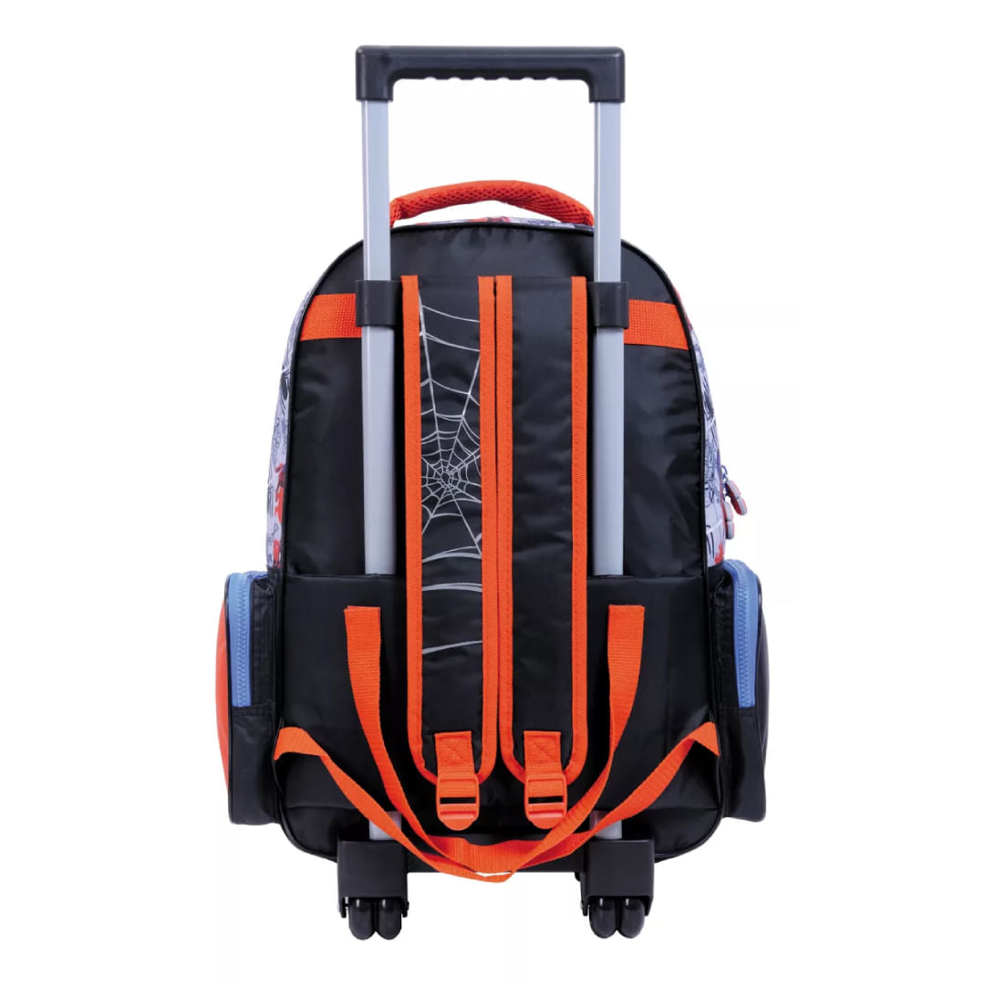 Mochila Spiderman Gray con carro 18P 38223