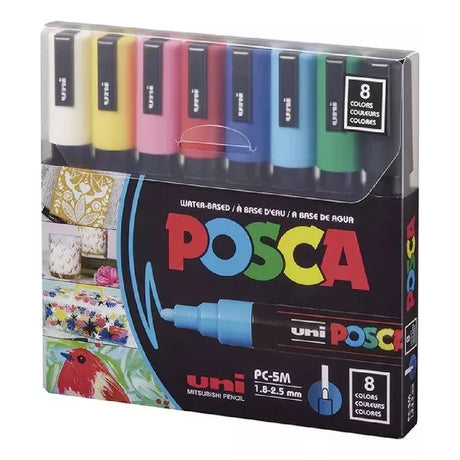 Posca Marcadores PC-5M de punta gruesa en caja de ocho unidades MUNPC5ME8