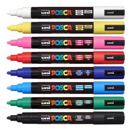 Posca Marcadores PC-5M de punta gruesa en caja de ocho unidades MUNPC5ME8