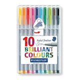 Staedtler Marcadores con punta de 0,3mm en estuche de 10 unidades MST334