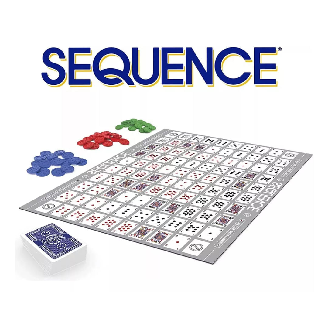 Juego de mesa Sequence con tablero y fichas 108002