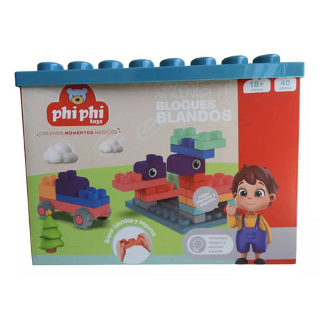 Phi Phi Soft Bloques blandos 40 piezas en caja BB002