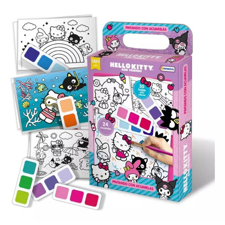 Pintando con acuarelas Hello Kitty KTY09847