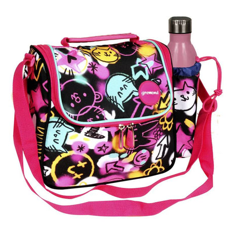 Gremond Bolso termico negro con graffitti de animalitos 52140020096