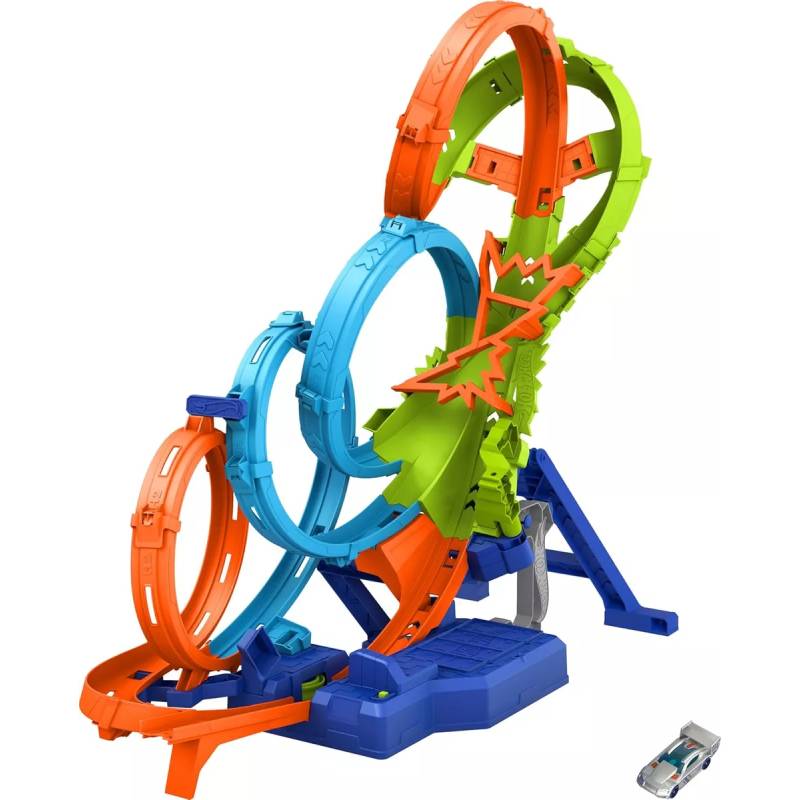 Hot Wheels Action Pista Vueltas y Choques Desafiantes HXR70