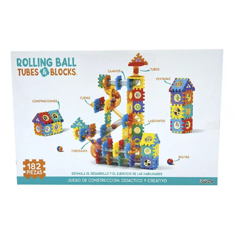 Ditoys Rolling Ball tubos y bloques 182 piezas 2569