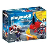 Playmobil Bomberos Con Juego Bomba De Agua 9468