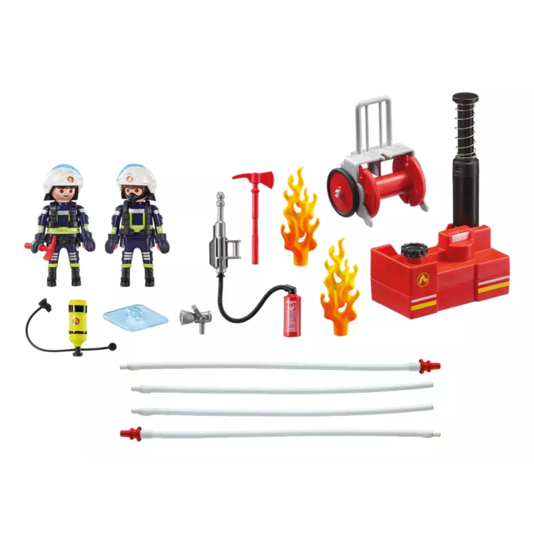 Playmobil Bomberos Con Juego Bomba De Agua 9468