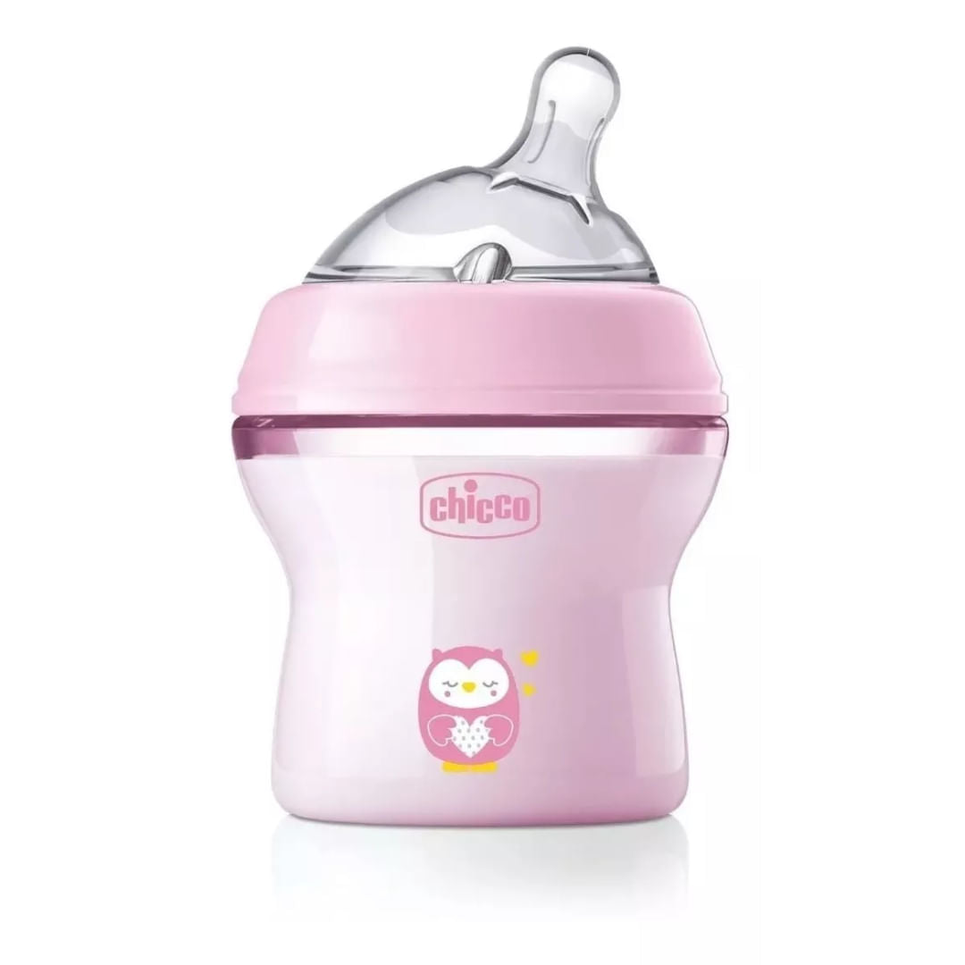 Chicco Mamadera Natural Feeling rosa 150ml 00M+ 00081311100370