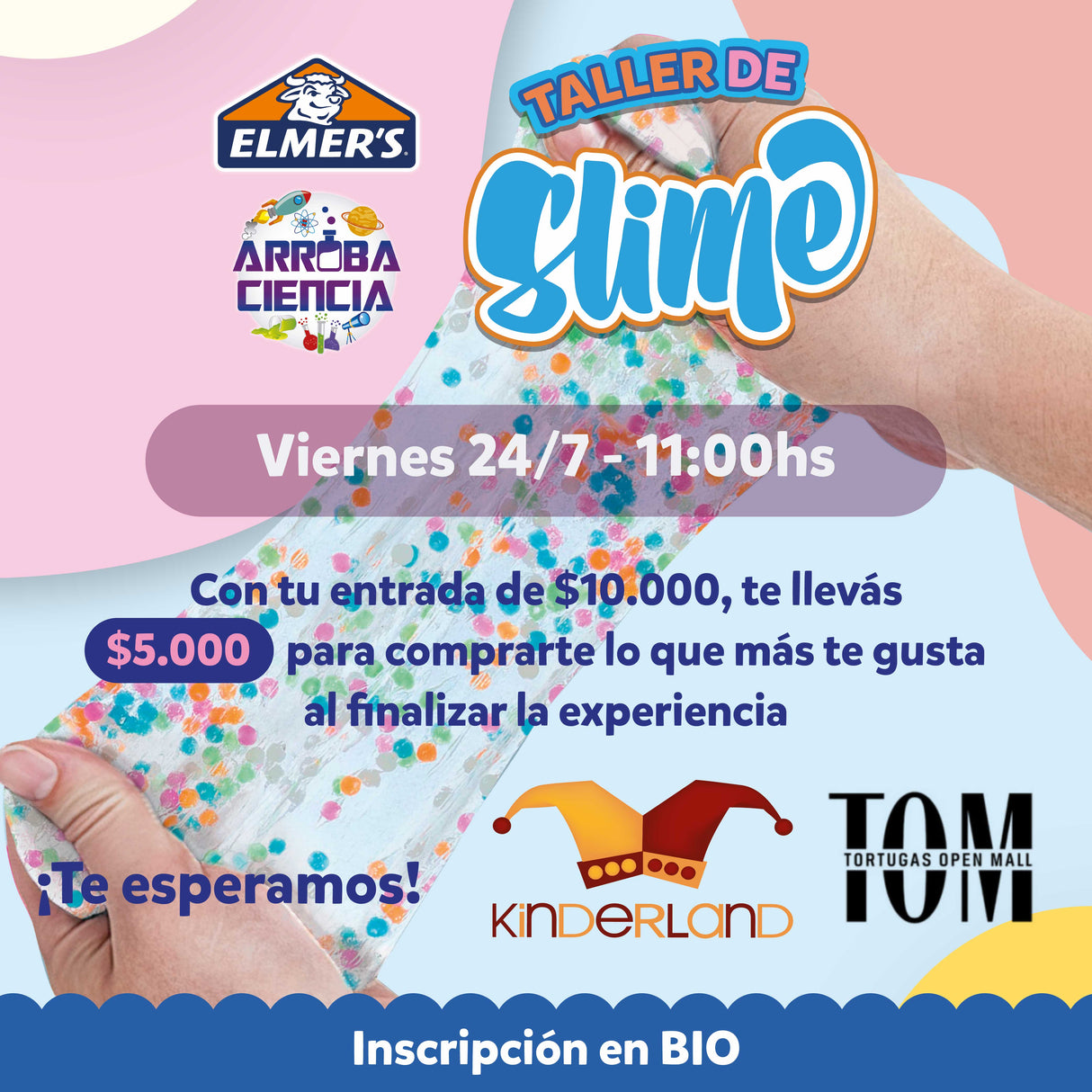 Experiencia Slime Elmers TOM 11:00hs