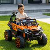 Auto A Bateria Jeep Todo Terreno Naranja DLX-6188