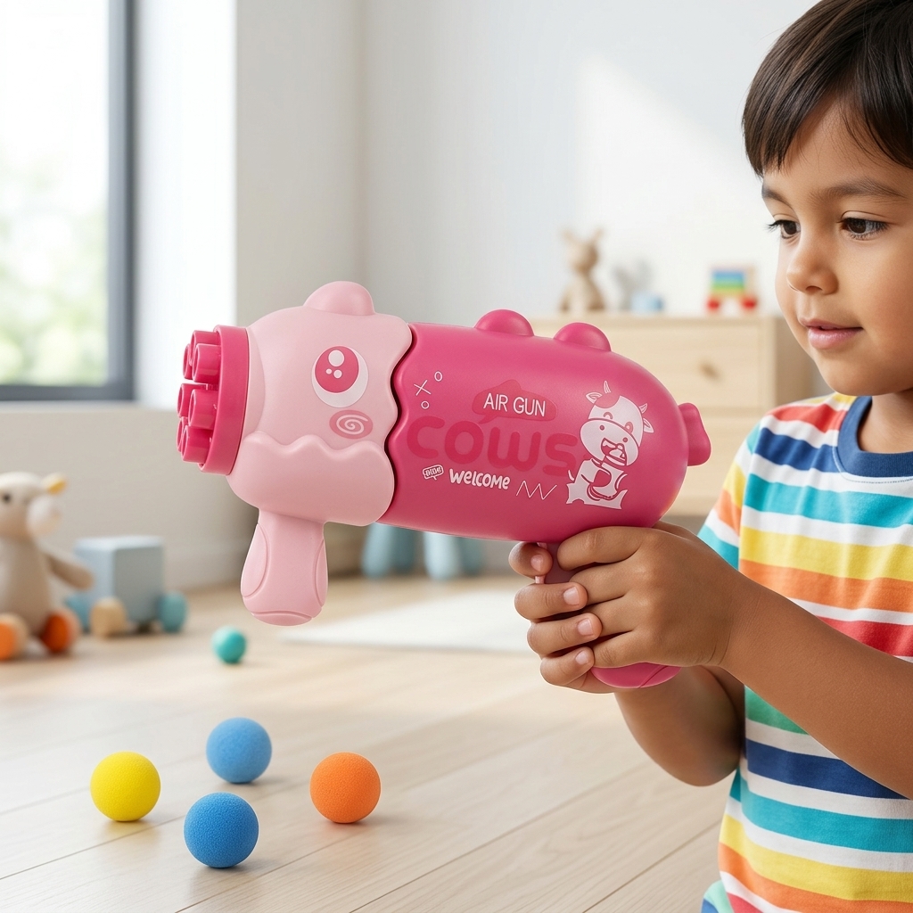 Pistola Dino Lanza Pelotas Air Eva Gun 2 En 1 3104579 Rosa
