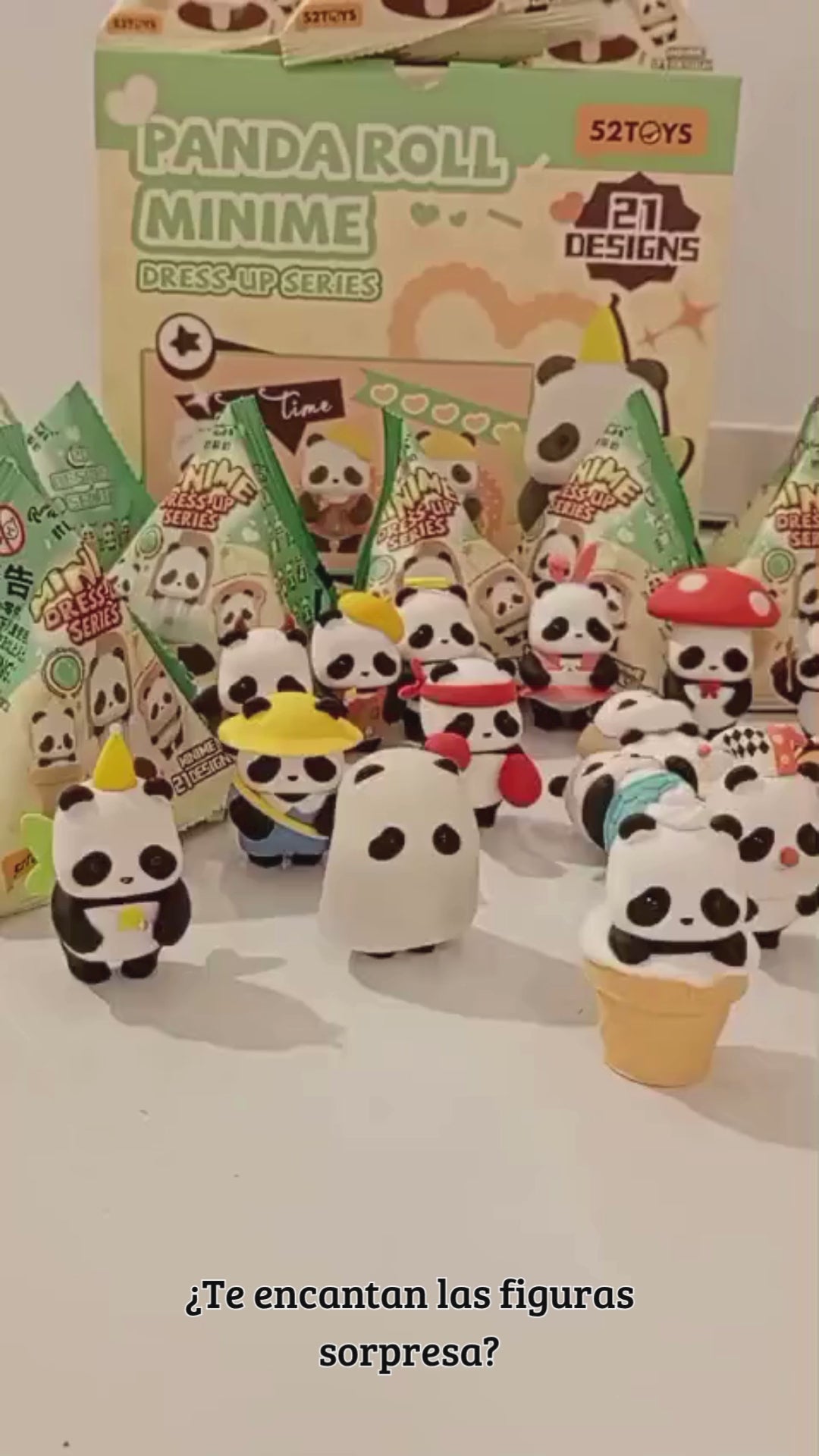 52toys Panda Roll Minime Dress-up Figura Blind Box S78868